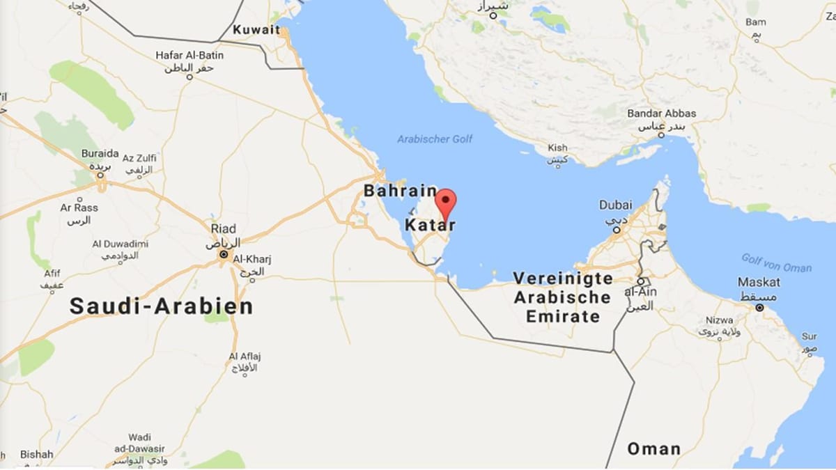 ramani ya doha qatar kwenye ramani ya dunia