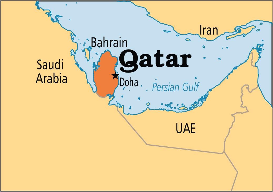 Ramani ya qatar asia