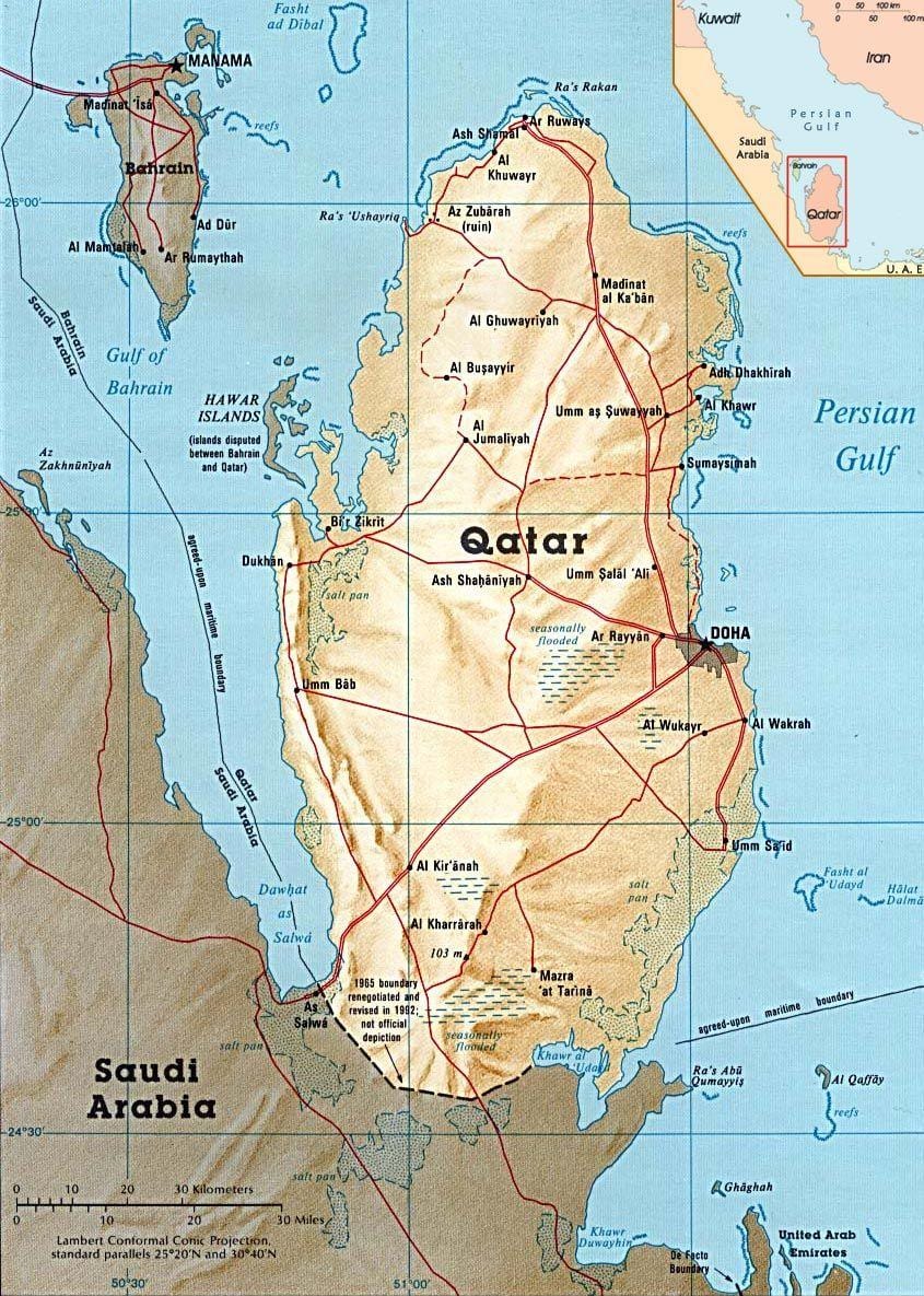 Ramani ya qatar islands