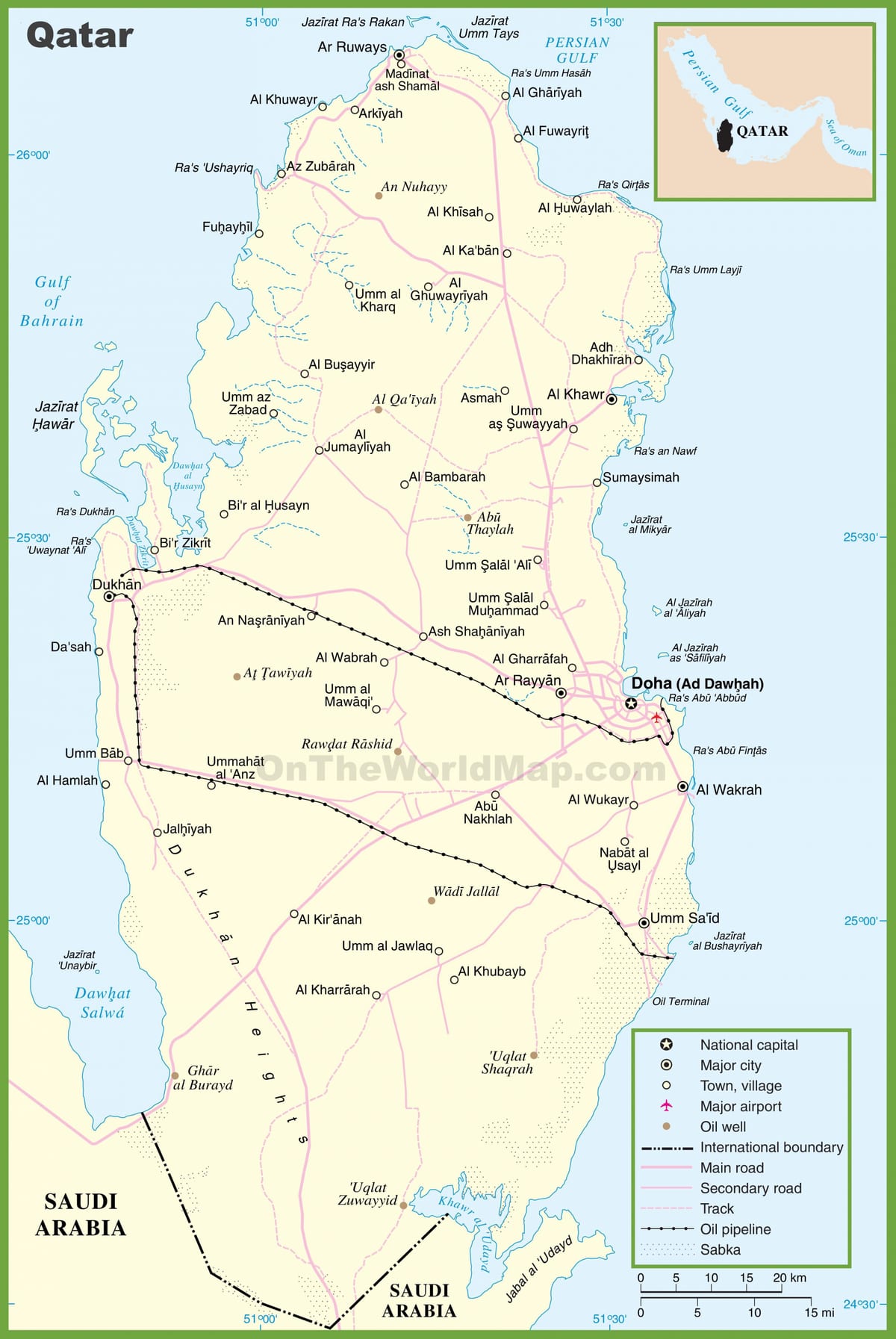 Ramani ya qatar kina