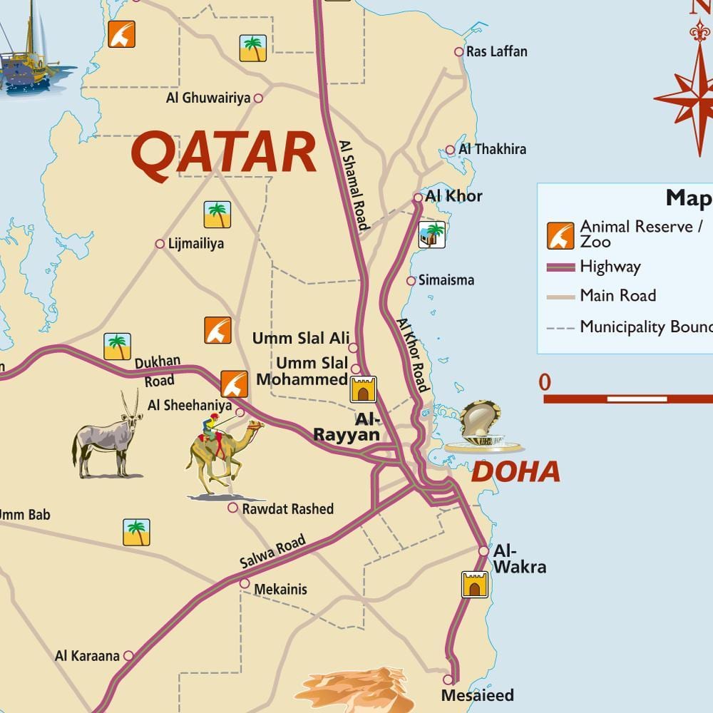 Ramani ya qatar utalii