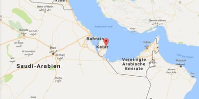 Ramani ya doha qatar kwenye ramani ya dunia