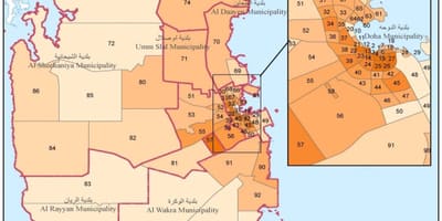 Ramani ya qatar ya idadi ya watu