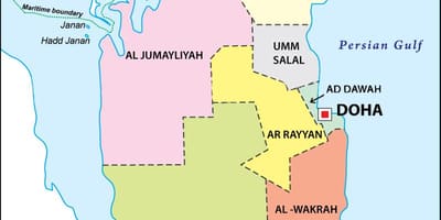 Ramani ya mkoa qatar