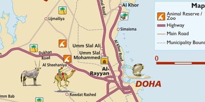 Ramani ya qatar utalii
