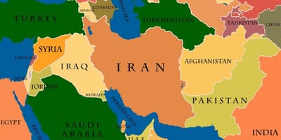 Ramani ya qatar na mashariki ya kati